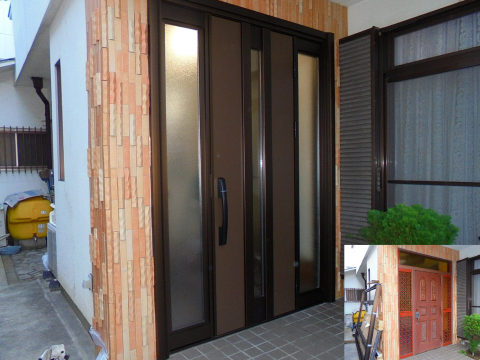 【神戸鷹取店】渋い木のドアをリフォーム！